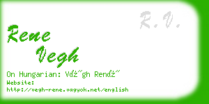 rene vegh business card